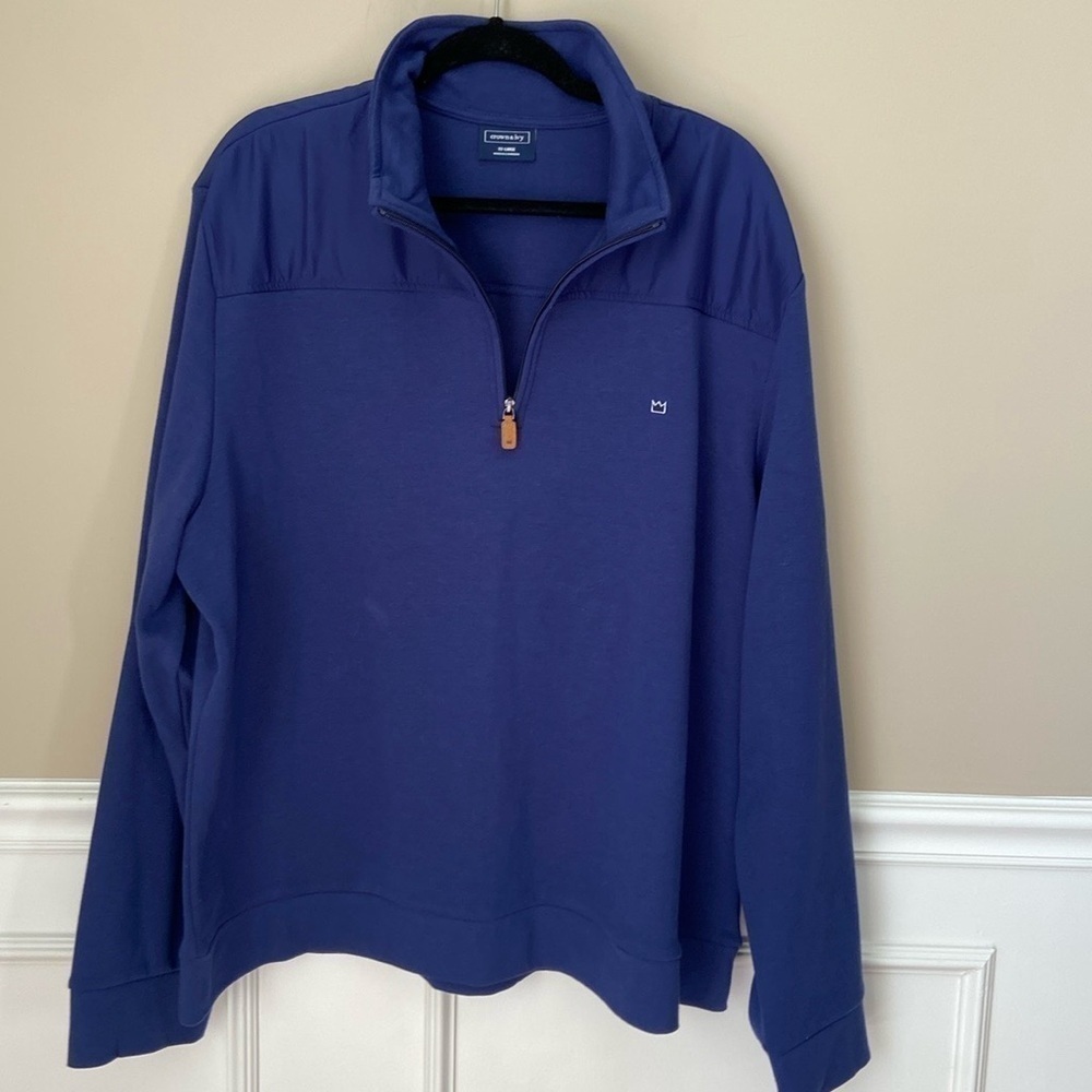 NWT Men’s Blue Quarter Zip Pullover by Crown & Ivy -‎ XXL